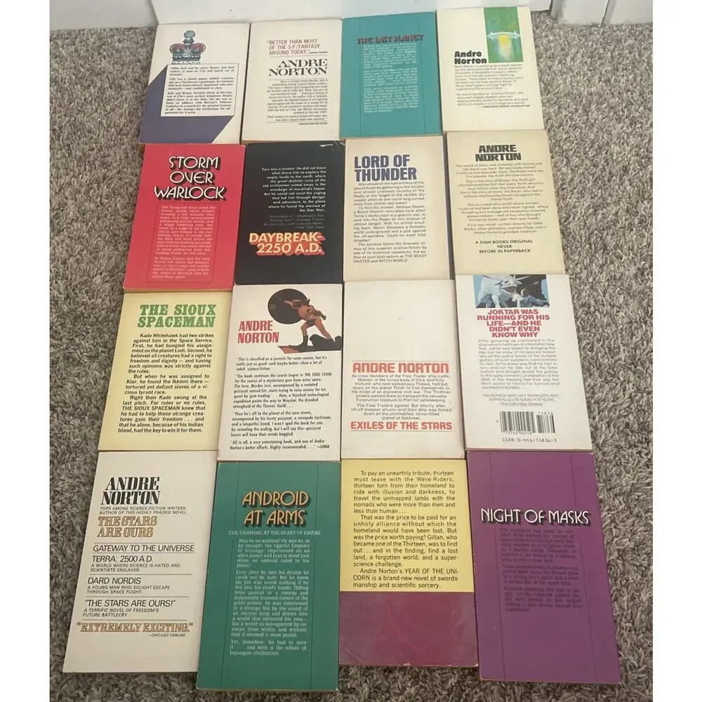 Lot Of 16 Andre Norton Novels Sci Fi Fantasy Paperback Books
